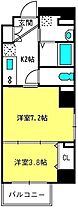 ラフィーネ大宮  ｜ 埼玉県さいたま市大宮区桜木町1丁目281（賃貸マンション2K・2階・33.51㎡） その2