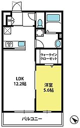 リブリ・アヴェンタドール 1階1LDKの間取り
