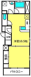 G-CLEF ワンルームの間取図画像