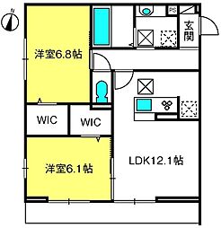 レジェーロ2 2LDKの間取図画像