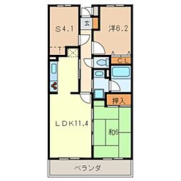 スターコート北浦和 2SLDKの間取図画像