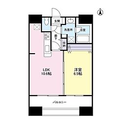 グランドール浦和岸町 1LDKの間取図画像