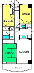 ヒルズ六本木弐番館 3LDKの間取図画像