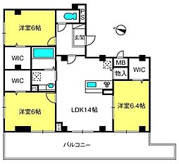 エクセレントヒルズ 3LDKの間取図画像