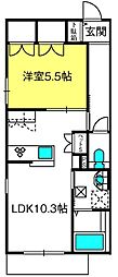 ComfortMaison浦和元町 1LDKの間取図画像
