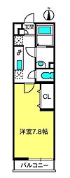 リブリ・大宮 1Kの間取図画像