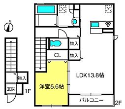 フレシール西大宮2 1LDKの間取図画像