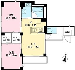 ディアマンテ 2LDKの間取図画像