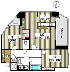 レーベンハイム別所沼公園PROUDIE 2LDKの間取図画像