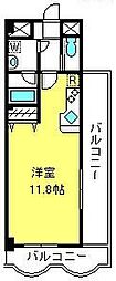 ディアコート参番館 ワンルームの間取図画像