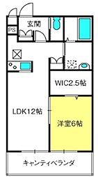 MaisonAnesis2 1LDKの間取図画像
