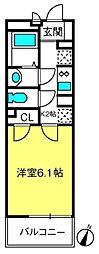 Comfort浦和 1Kの間取図画像