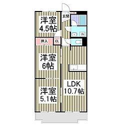 メゾンセレステー指扇 3LDKの間取図画像