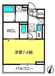 コンフォールセイワ 1Kの間取図画像