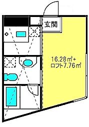 Coco754 ワンルームの間取図画像