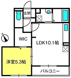 ラウレア 1LDKの間取図画像