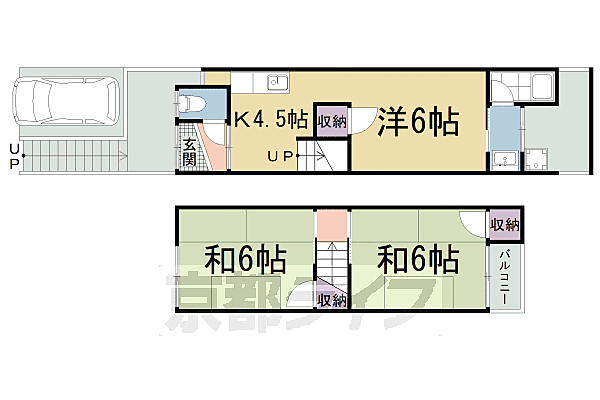 大塚高岩貸家 xx｜京都府京都市山科区大塚高岩(賃貸一戸建3K・--・48.36㎡)の写真 その2