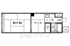 コーポいちらく 303 ｜ 京都府京都市東山区五条橋東6丁目（賃貸マンション2K・3階・23.96㎡） その2