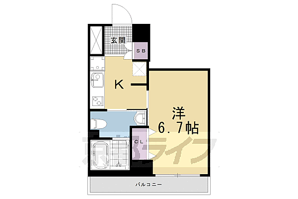 ヴィラ東山本町 203｜京都府京都市東山区本町4丁目(賃貸マンション1K・2階・23.27㎡)の写真 その2