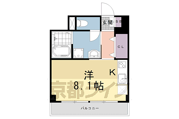 ヴィラ東山本町 106｜京都府京都市東山区本町4丁目(賃貸マンション1K・1階・24.58㎡)の写真 その2