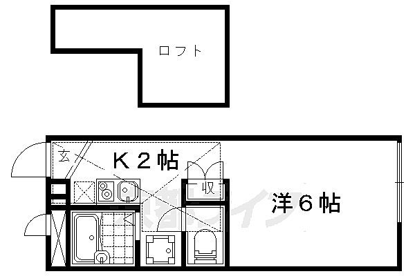 レオパレスカーサ石田大受 108｜京都府京都市伏見区石田大受町(賃貸アパート1K・1階・19.87㎡)の写真 その2