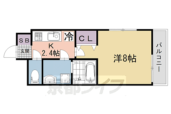 サンステージ 101｜滋賀県大津市月輪3丁目(賃貸アパート1K・1階・26.09㎡)の写真 その2