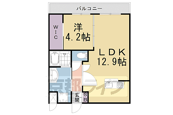 Ｆｉｒｓｔ　Ｓｔａｇｅ岬 205｜京都府京都市山科区西野小柳町(賃貸アパート1LDK・2階・41.01㎡)の写真 その2