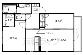 エバーグレース音羽III 201 ｜ 京都府京都市山科区音羽初田町（賃貸アパート2LDK・2階・55.15㎡） その2