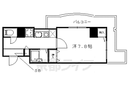 サムパティーク山科 4階1Kの間取り