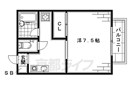ドエルタホ 1Kの間取図画像