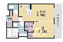 セレンディピティ堅田 3階1LDKの間取り