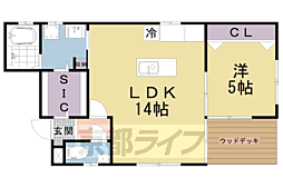 グランシャリオ　レアル 1階1LDKの間取り