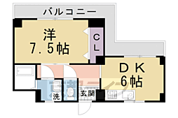 マンション松村 3階1DKの間取り