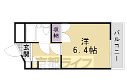 マナーハウス 4階1Kの間取り