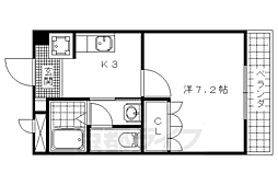 ＤＲＥＡＭ　ＴＯＷＮ 1階1Kの間取り