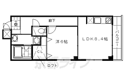 レジデンス雅都 4階1LDKの間取り