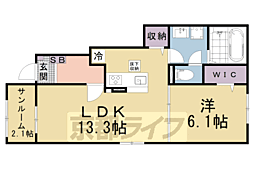 ベラーノ I 1LDKの間取図画像