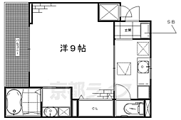 フェリーチェ 1Kの間取図画像