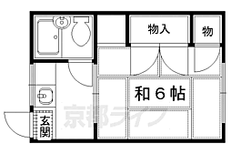 たつみ荘3号館 1Kの間取図画像