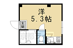 ステーション京都学生ハイツ ワンルームの間取図画像