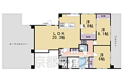 シルエラ御所南 3LDKの間取図画像