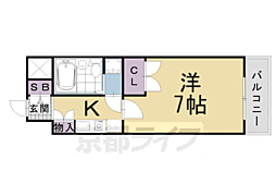 デイスターアベニュー 1Kの間取図画像