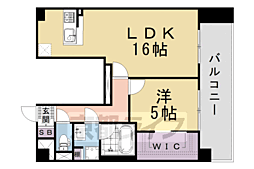 アスヴェル京都西大路SOUTH 1LDKの間取図画像