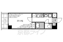 アスヴェル京都東堀川 1Kの間取図画像