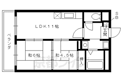 クレセントKYK 2LDKの間取図画像