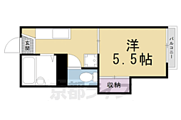ヴィラホワイト 1Kの間取図画像