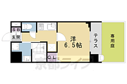 ベラジオ京都七条ウエスト 1Kの間取図画像