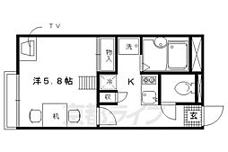 レオパレスサンセット67 1Kの間取図画像