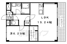 メディナ椥辻 1LDKの間取図画像