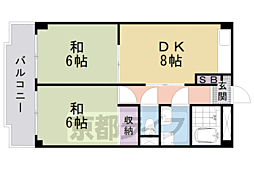 グランドールさかた 2DKの間取図画像